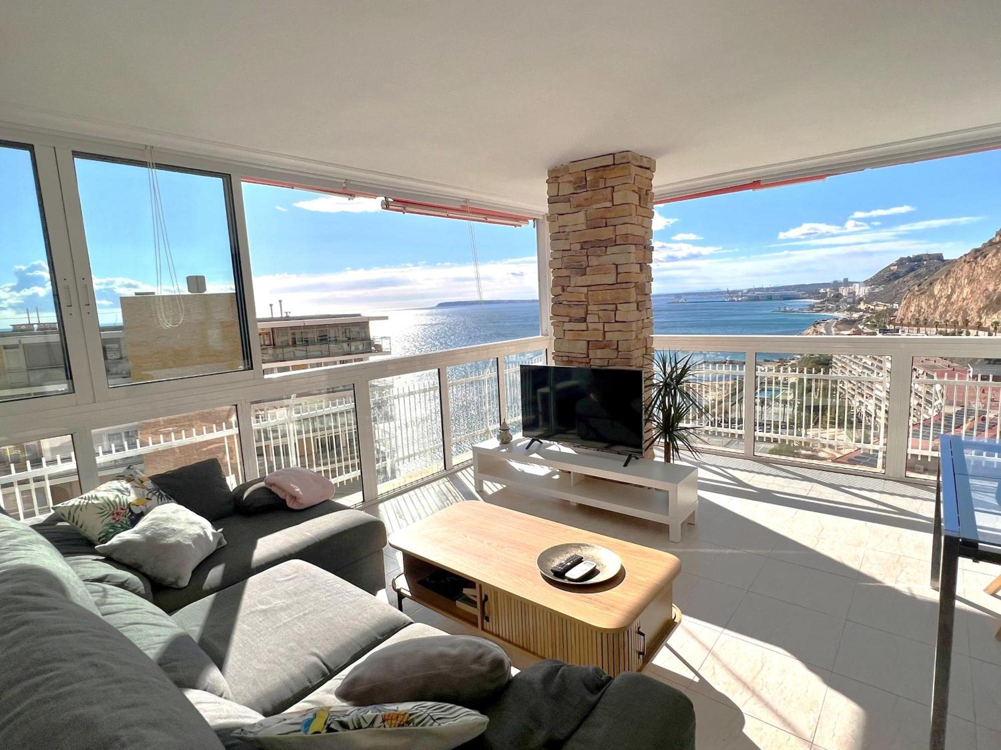 Vistas Al Mar. Gran Salon. Playa A 1 Minuto. Wifi Apartman Alicante Kültér fotó